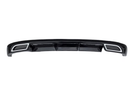 Difuzor bara spate compatibil Skoda Octavia 3 III 2012-2020, cu dubla evacuare, negru lucios