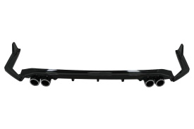 Difuzor Bara Spate cu Ornamente Bara Spate Flapsuri compatibil cu Toyota Corolla XII Sedan 2019-> Negru Lucios - Img 6