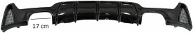 Difuzor Bara Spate Evacuare Dubla compatibil cu BMW Seria 4 F32 F33 F36 2013-2019 Negru Lucios - Img 3