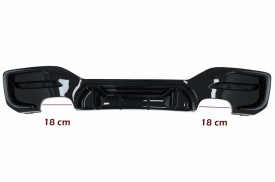 Difuzor Bara Spate Evacuare Dubla Negru Lucios compatibil cu BMW Seria 1 F20 F21 LCI 2015-2019 Competition Design - Img 4