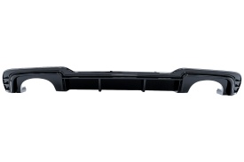 Difuzor Bara Spate Negru Lucios compatibil cu Audi A3 8V Facelift 2016-2019 Hatchback Sportback RS3 Design doar pentru bara S-Line - Img 1