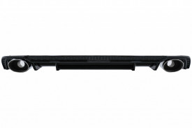 Difuzor Bara Spate Ornamente evacuare crom compatibil cu Audi A4 B9 8W Sedan Avant 2016-2018 pentru Bara S Line - Img 2