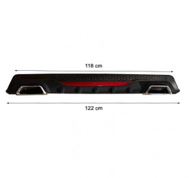 Difuzor bara spate universal, ELITE PLUS B Design, negru cu catadioptru reflectorizant - Img 2