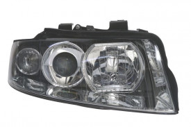 Far Dreapta H7/H7, electric, fara motoras, culoare negru sau cromat, compatibil AUDI A4 B6 2000-2004
