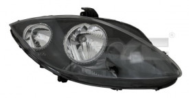 Far Stanga H1/H7, electric, fara motor, culoare negru compatibil SEAT LEON 2009-2012 - Img 2