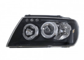 Faruri Angel Eyes compatibile cu Jeep Grand Cherokee (1999-2004) Negru - Img 3