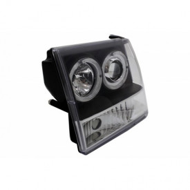 Faruri compatibil cu Jeep Grand Cherokee I ZJ (1993-1998) Angel Eyes Negru - Img 2