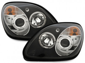 Faruri compatibil cu Mercedes SLK R170 (04.1996-2004) CCFL Angel Eyes Negru - Img 4