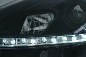 Faruri DAYLIGHT LED compatibil cu Fiat Grande Punto (09.2005-2008) Negru - Img 5