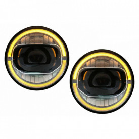 Faruri Full LED CREE DRL compatibil cu Jeep Wrangler JK (2007-2017) conversie la modelul din 2018+ - Img 5