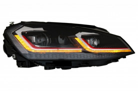 Faruri LED Bi-xenon Look compatibil cu VW Golf 7 VII (2012-2017) Facelift G7.5 GTI Design cu Semnal Dinamic - Img 5