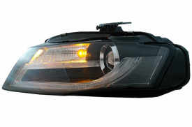 Faruri LED compatibil cu AUDI A4 B8 8K (2008-2011) Lumina De Zi LED DRL Xenon Design LHD - Img 5