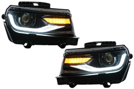 Faruri LED DRL compatibil cu Chevrolet Camaro (2014-2015) cu Semnal Dinamic Conversie la 2016+ - Img 1