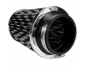 Filtru universal de aer sport carbon conic 155x120x76 mm, culoare crom, adaptoare: 60/65/70 mm - Img 5