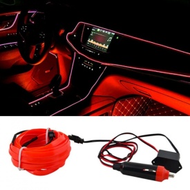 Fir cu neon 2 Metri, 12V culoare portocaliu - Img 2