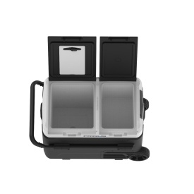 Frigider auto cu compresor SMART 50 L cu 2 compartimente, 12-24-220 V cu display LCD si Bluetooth, congelator -20°C - Img 3