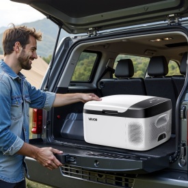 Frigider auto de 15L, voltaj operare 12V 24V DC si 100-240V AC 60W, -20C - 20 grade C pentru exterior, camping, rulote - Img 9