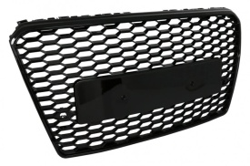 Grila Bara Fata compatibil Audi A7 4G Pre-Facelift (2010-2014) RS7 Design Negru Lucios