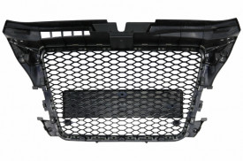 Grila Centrala compatibil AUDI A3 8P Facelift 2007-2012 RS Design Negru Lucios - Img 4