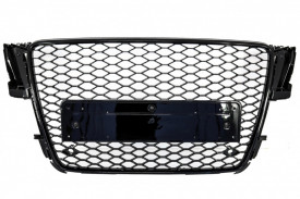 Grila Centrala compatibil Audi A5 8T 2007-2011 RS Design Negru Lucios
