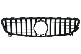 Grila Centrala compatibil cu Mercedes A-Class W176 Facelift (09.2015-2018) A45 GT-R Panamericana Design Negru Crom - Img 4