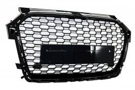 Grila Centrala Fara Emblema compatibil cu Audi A1 8X Pre Facelift (2010-2014) RS1 Design Negru Lucios - Img 3