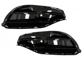 Grile Laterale Bara Fata Negru Lucios compatibil cu Mercedes CLA W117 C117 Facelift 2016-2018 CLA45 Design - Img 3