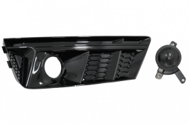 Grile Laterale compatibil cu Audi A4 B9 Sedan Avant 2016-2018 RS4 Desing Negru - Img 3