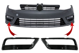 Grile Laterale VW Golf VII 7 2013-2017 R-Line Bara Fata Design Negru Lucios