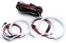 Kit Angel Eyes LED COTTON compatibil cu BMW seria 5 E60 2003-2010, 2x106mm + 2x146mm, pentru modelul fara xenon din fabrica si fara lupa