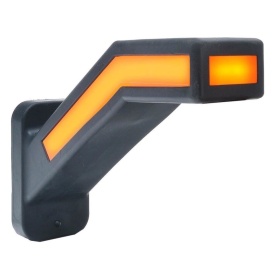 Lampa de gabarit, lumina de clarificare, Dreapta, semnalizare, Alb/Rosu/Portocaliu, LED neon, 12-24V, WAS Polonia 1258L W168.6 - Img 1