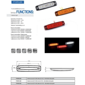 Lampa gabarit 102x25, LED, galbena, 12-36V FT-079 Z LED Fristom - Img 6