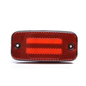 Lampa gabarit, lumina de clarificare, LED neon, Rosu, 12-24V, WAS Polonia 1139 W158 - Img 5