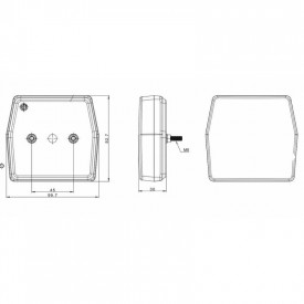 Lampa semnalizare cu pozitie tractoare si utilaje, cu 6 LED-uri, 99.6x93, patrata, FT-225 Fristom - Img 4
