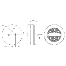 Lampa spate, 3 functii, hamburger, LED neon, cu fire, FT-113 Fristom - Img 6