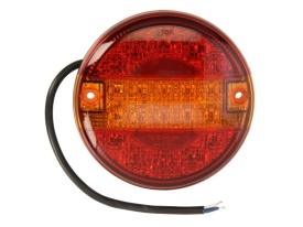 Lampa stop LED, 3 functii, tip hamburger, 140x140x25 mm, 12-24V, Hella - Img 1
