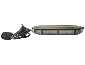 Mini Rampa Girofar profesionala, prindere cu magnet,12-24V, 30W, lungime 25 cm, culoare portocalie, E-Mark E9