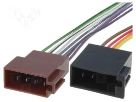 Mufa cablu universal adaptor radio auto ISO mufa Euro mama cu fire libere 8 pini - Img 2