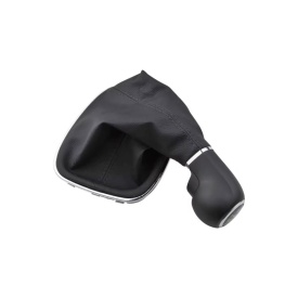 Nuca schimbator auto cu manson imitatie piele neagra Opel Corsa D 2006-2014, 6 trepte