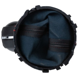 Nuca schimbator cu manson imitatie piele neagra compatibil Mini Cooper F54 F55 F56 F57 G60 2013->, 5 viteze, negru cusaturi rosii - Img 2