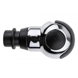 Nuca schimbator de viteze compatibil cu Citroen DS3 2009-15, DS4 2011-2018, 5 trepte, din piele, culoare negru cu crom - Img 3