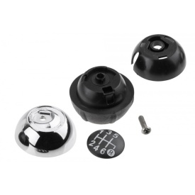 Nuca schimbator de viteze compatibil cu Fiat 500 Abarth 2007->, 6 trepte, culoare crom - Img 3