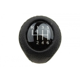 Nuca schimbator de viteze compatibil cu Mazda 3 2006-2009, 5 2005-2010, 6 2007-2013, CX-7 2006-2014, MX-5 2005-2016, 6 trepte, piele eco, culoare negru - Img 2