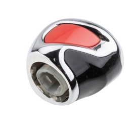 Nuca schimbator de viteze compatibil cu Peugeot RCZ 2010-2015, 6 trepte, culoare crom cu rosu - Img 3