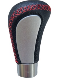 Nuca schimbator universala, piele ecologica neagra cu cusatura rosie si insertie metalica, Lichidare stoc - Img 1