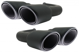 Ornamente Evacuare compatibil cu Porsche Cayenne 92A V6 2010-2014 GTS Design Matte Black