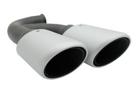 Ornamente Evacuare compatibil cu Porsche Cayenne 92A V6 V8 Diesel 2010-2014 GTS Design Matte Silver - Img 6