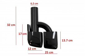 Ornamente Evacuare Toba Negre compatibil cu MERCEDES S-class E-class W221 W212 E63 S63 Desing - Img 5