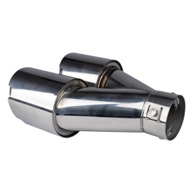 Ornamente toba inox dublu, finisaj lucios, parte montare stanga, diametru intrare 6,3 cm - Img 2