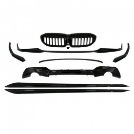 Pachet Exterior compatibil cu BMW Seria 3 G20 Sedan G21 Touring (2018-2019) M Design Negru Lucios - Img 2
